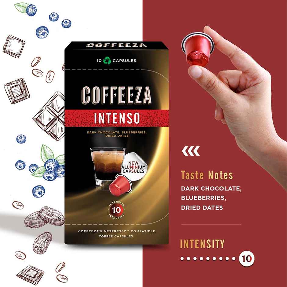 Coffeeza Intenso Coffee Capsules| Box Of 1 | 10 Capsules