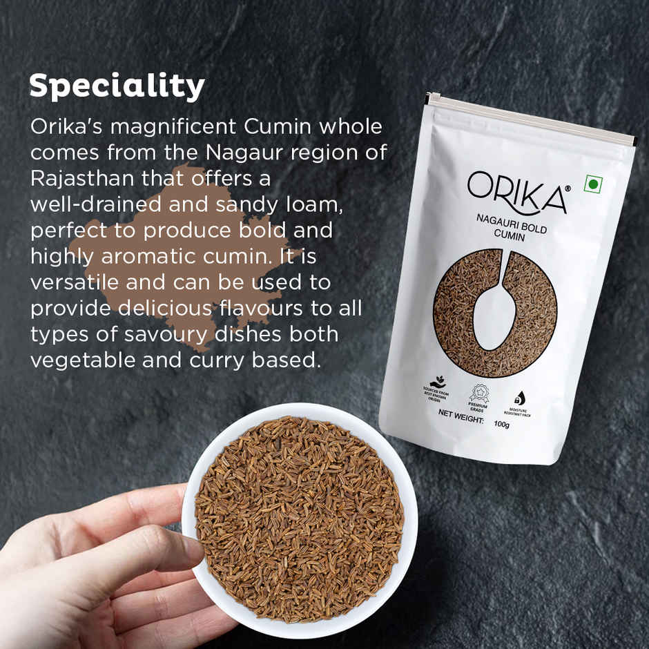 Orika Nagauri Cumin Whole | Sabut Jeera Pouch