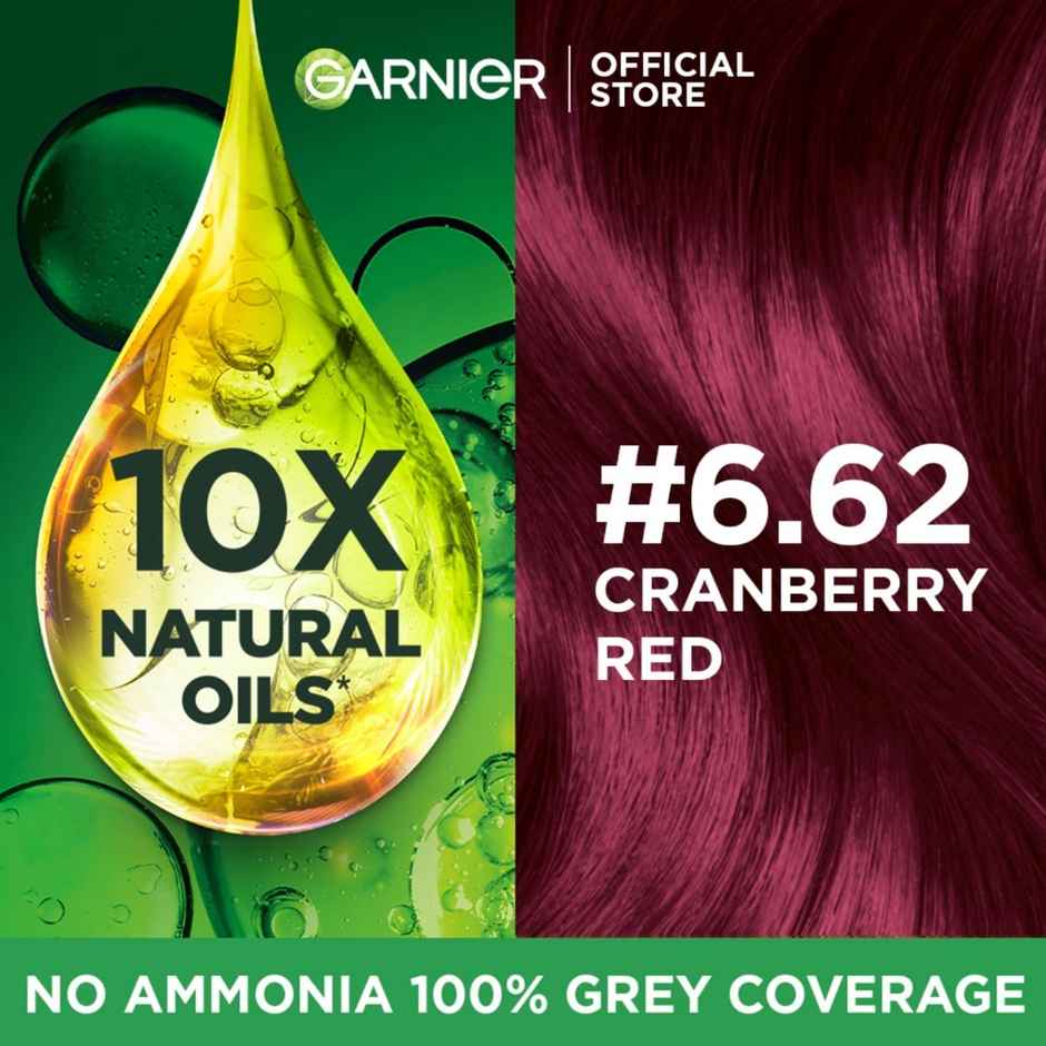 Garnier Color Naturals Long-Lasting Creme Hair Color | Cranberry Red - Shade 6.62