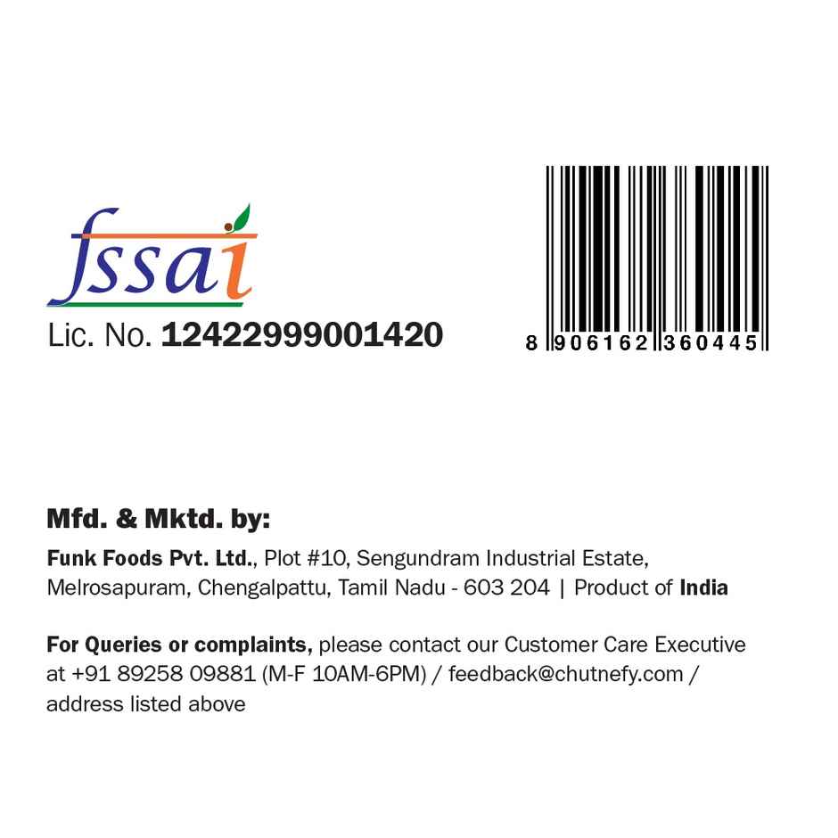 Chutnefy Peanut Chutney - Value Pack | Serves 4-5 People - 0% Additives-Colours-Preservatives