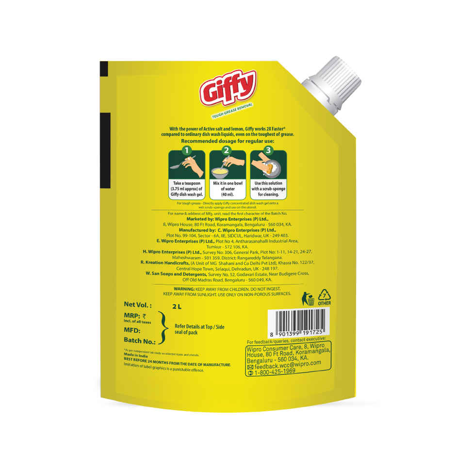 Giffy Lemon Dishwash Gel