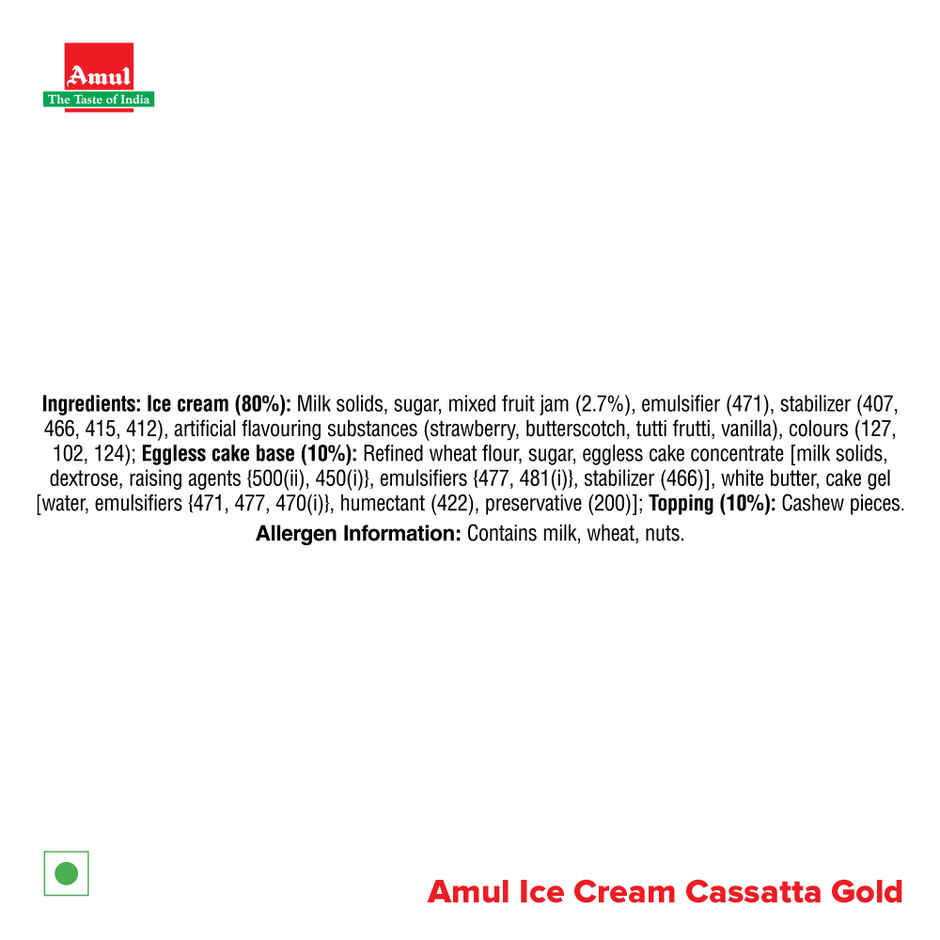 Amul Cassatta Gold Ice Cream
