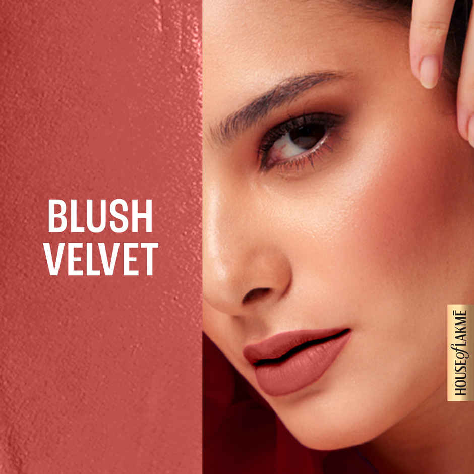 Lakme Double Duty Lip & Cheek Mousse Matte Lipstick & Soft Blush, Blush Velvet