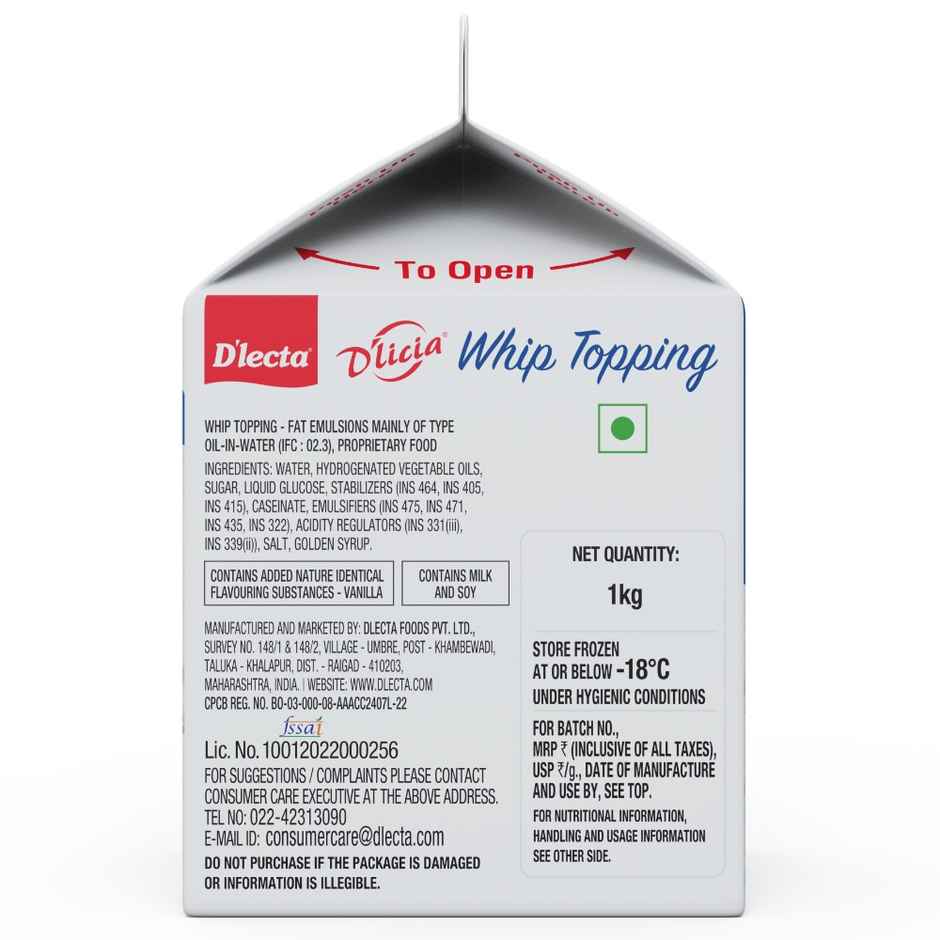 Dlicia Whip Topping Bottle | For Cake, Desserts and More