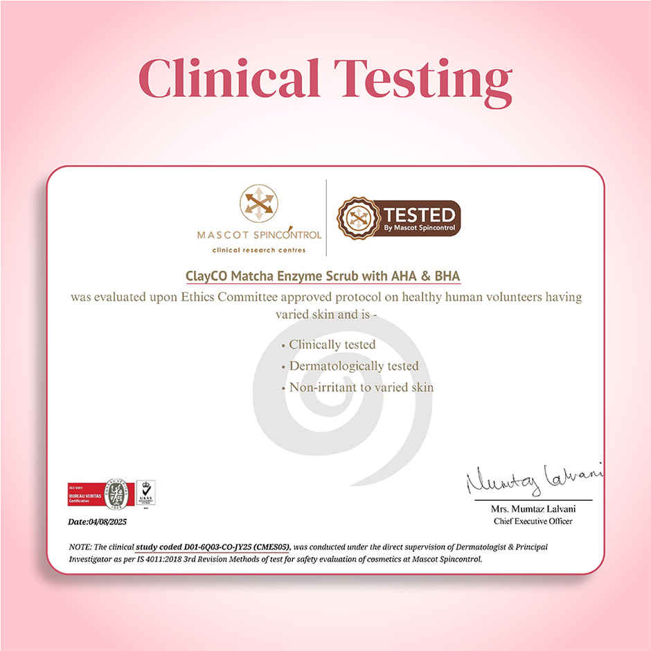 ClayCo Matcha Enzyme Dead Skin Removal Scrub