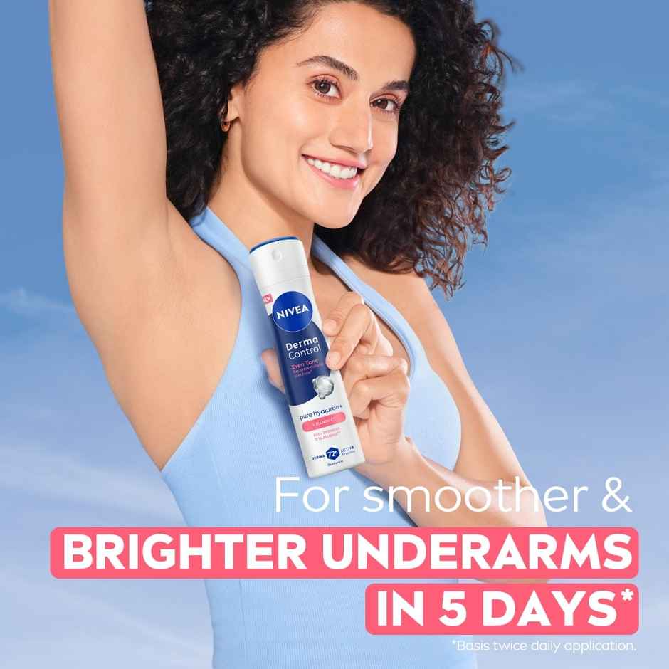 NIVEA Derma Control Eventone Alcohol Pure Hyaluron and VitC Underarm Deo SprayWomen