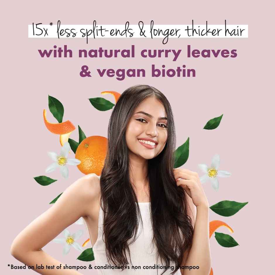 Love Beauty & Planet Curry Leaves Biotin & Mandarin Sulfate Free Shampoo For Long & Strong Hair