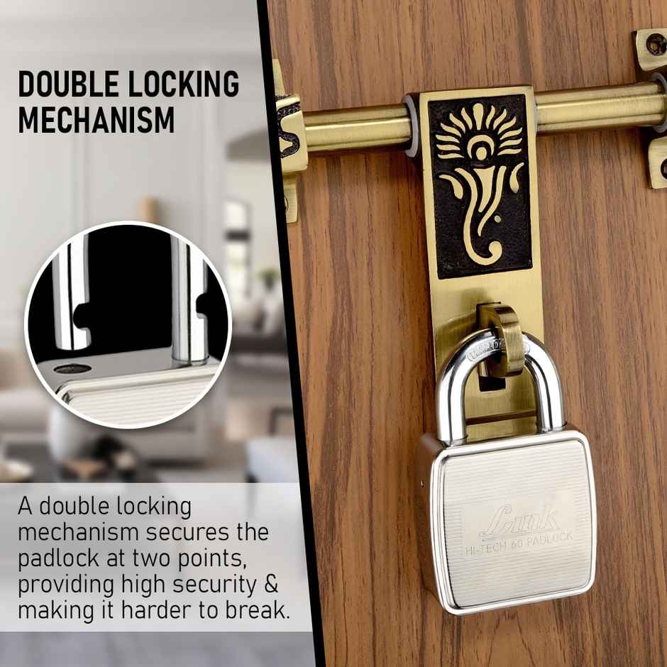 Link HT-60 mm Lock with 3 hi-tech Keys | Locks for Home