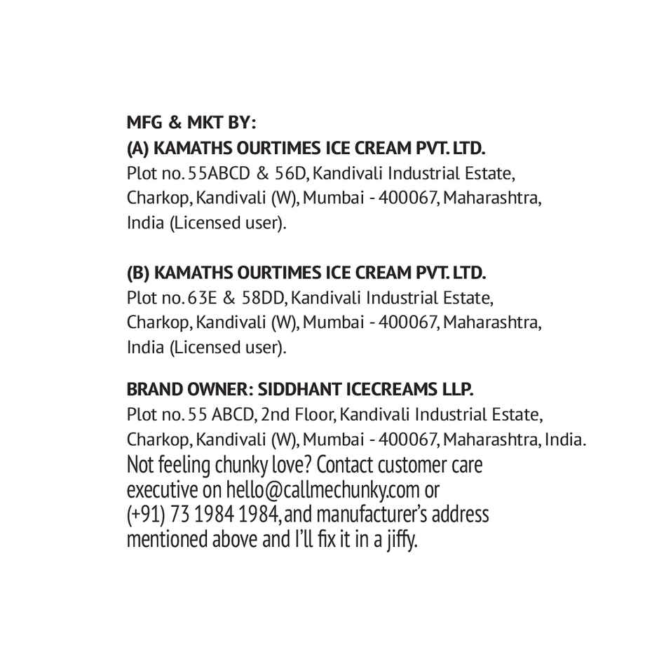 Call Me Chunky Choco Brownie Spells Ice Cream