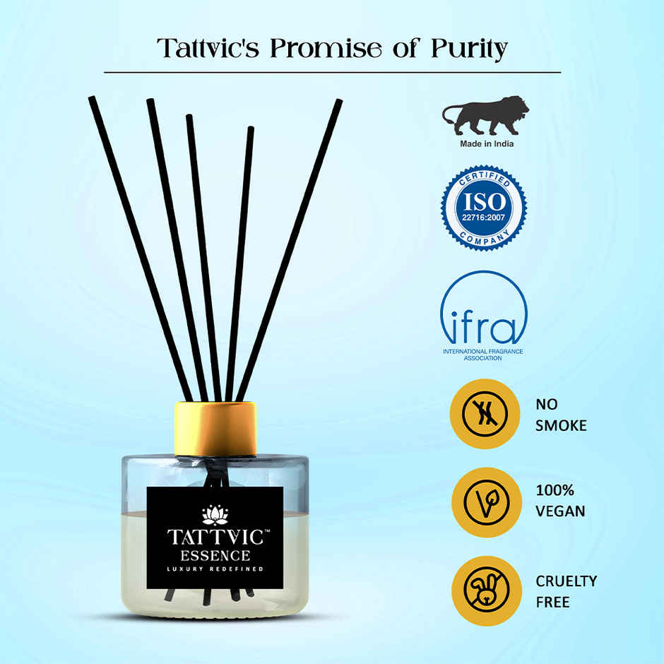 Tattvic Essence Luxury Reed Diffuser Set | Patchouli & Chamomile - 120 ml