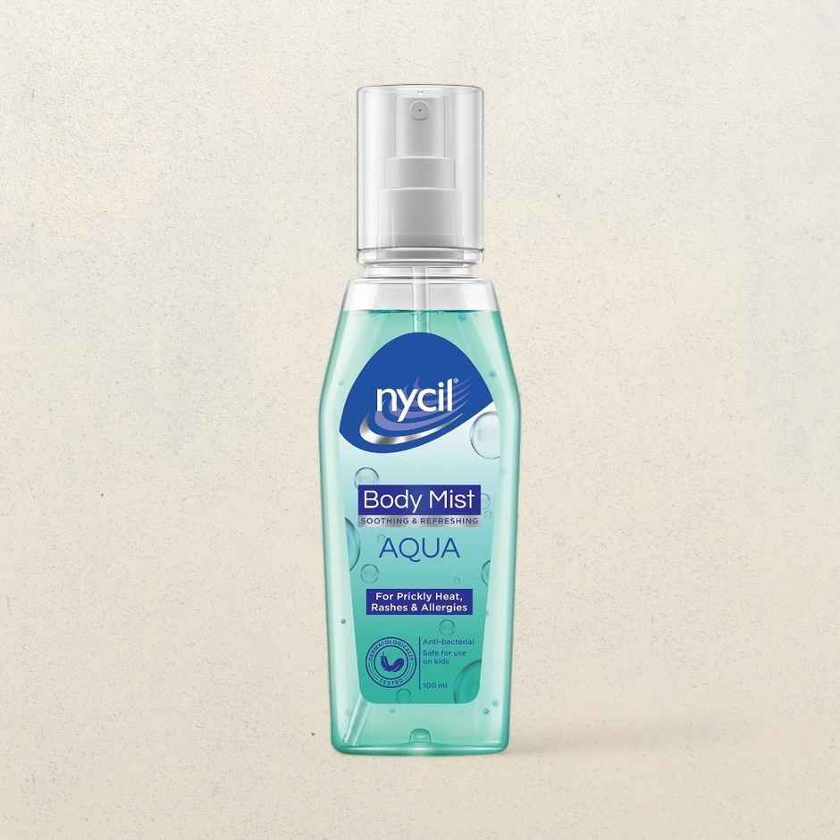Nycil Soothing & Refreshing Body Mist Aqua For Prickly Heat Rashes & Allergies