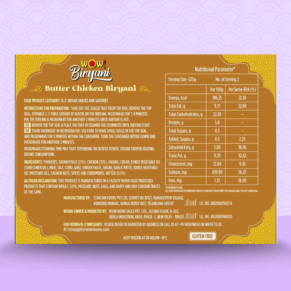 Wow! Butter Chicken Biryani