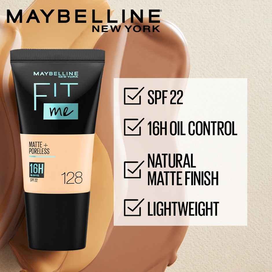 Maybelline New York Fit Me Matte+Poreless Liquid Foundation Tube 230 Natural Buff