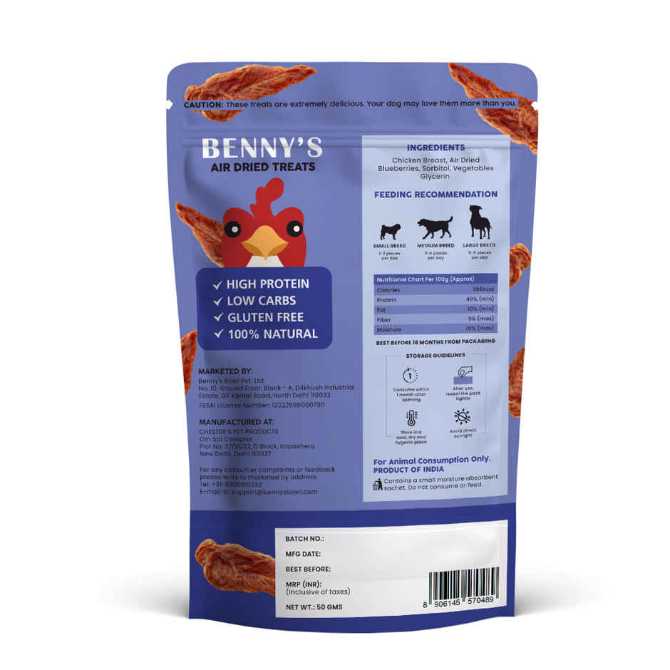 Benny's Bowl Chicken & Blueberry Jerky