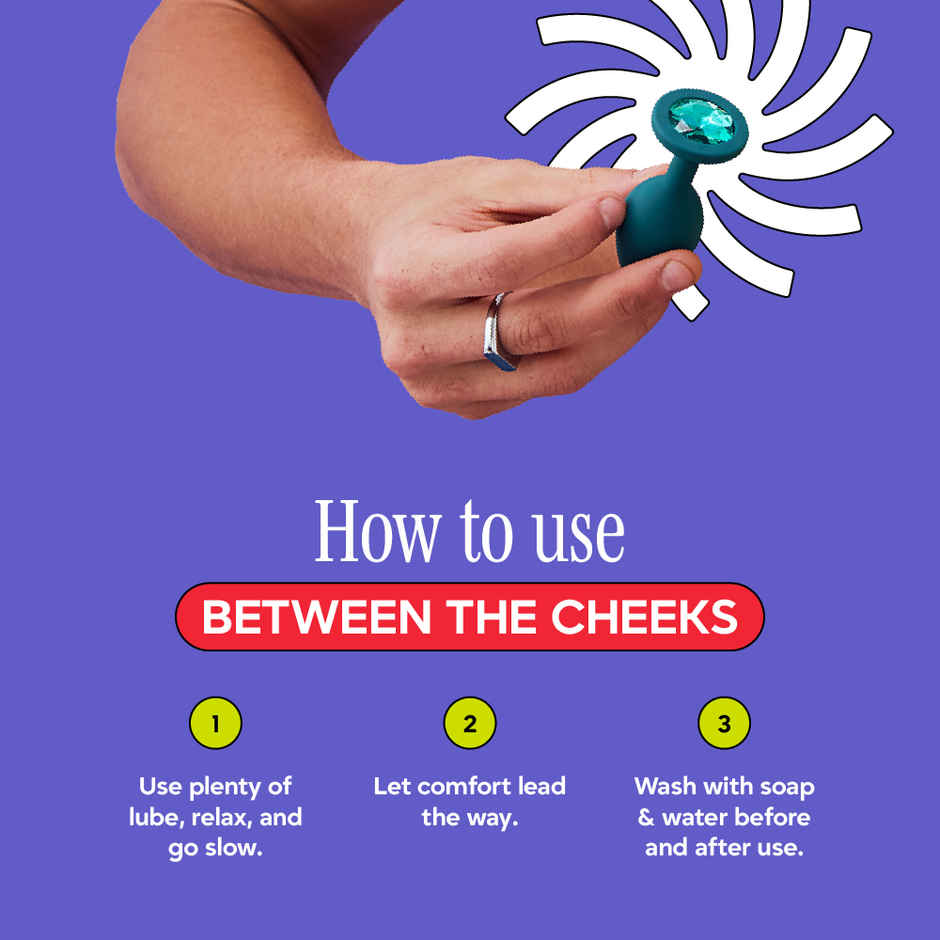 Thirdbase Between the Cheeks Beginner-Friendly Plug (Small) Non-Vibrating Personal Massager