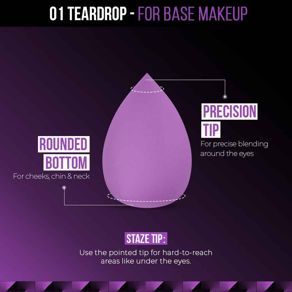 Staze HD BlendPro Beauty Blender Sponge |01 Teardrop