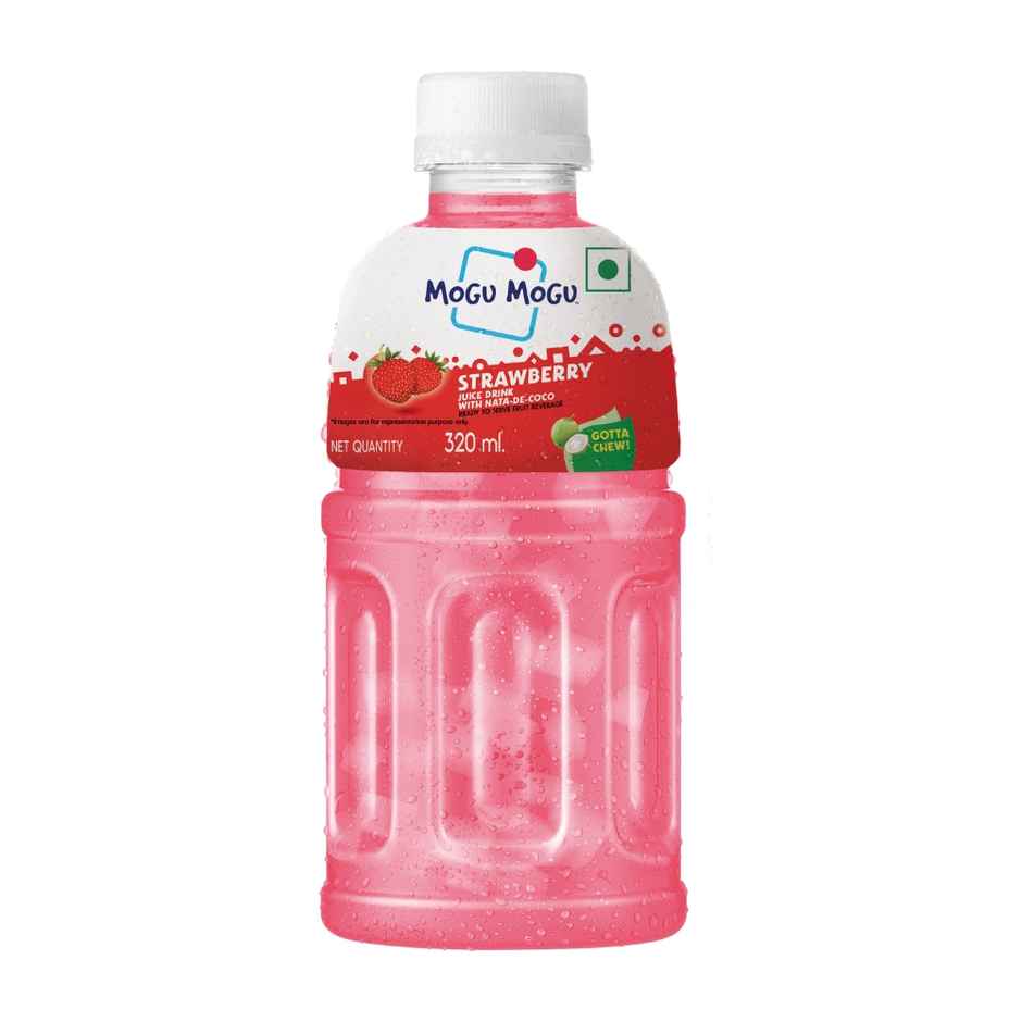 Mogu Mogu Strawberry Fruit Drink with Nata de Coco