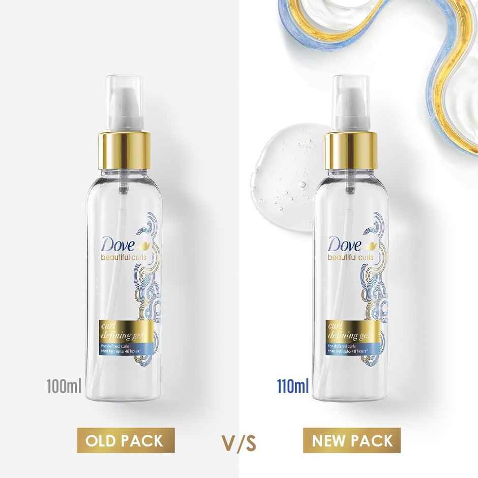 Dove Beautiful Curls Defining Gel 100 Sulphate Free Alcohol Free No Parabens & Dyes Nongreasy