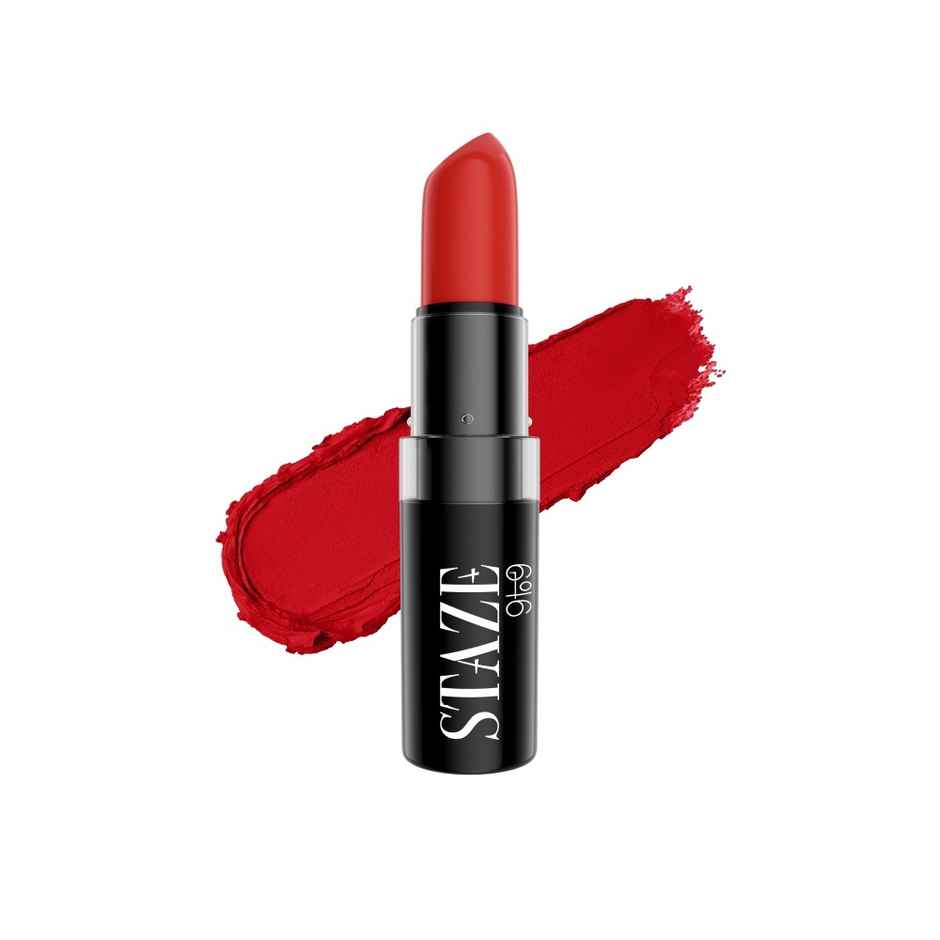 Staze Velvet Kiss Matte Bullet Lipstick |04 Red Set Go