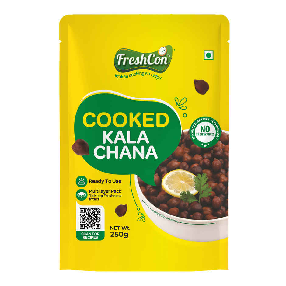 Freshcon Cooked Kala Chana | Black Chickpeas