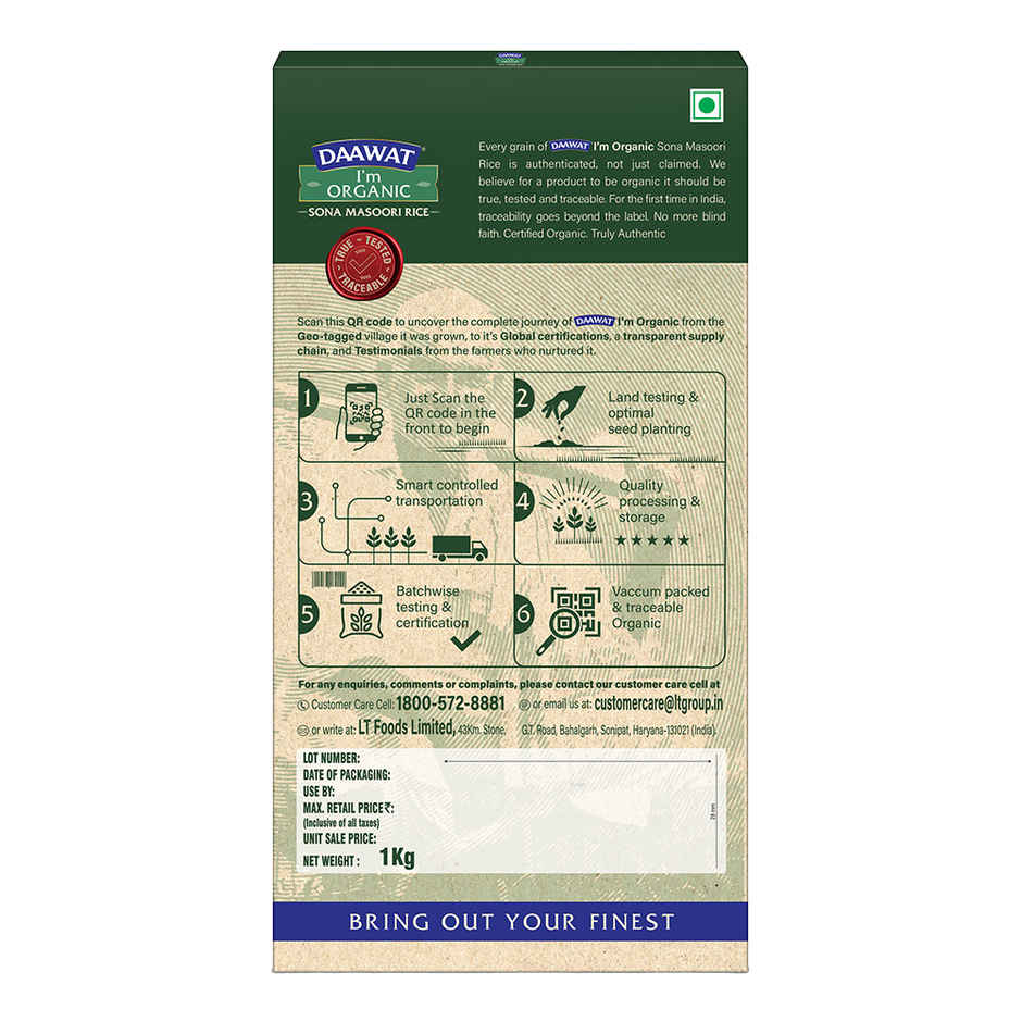 Daawat I'm Organic Sona Masoori Rice