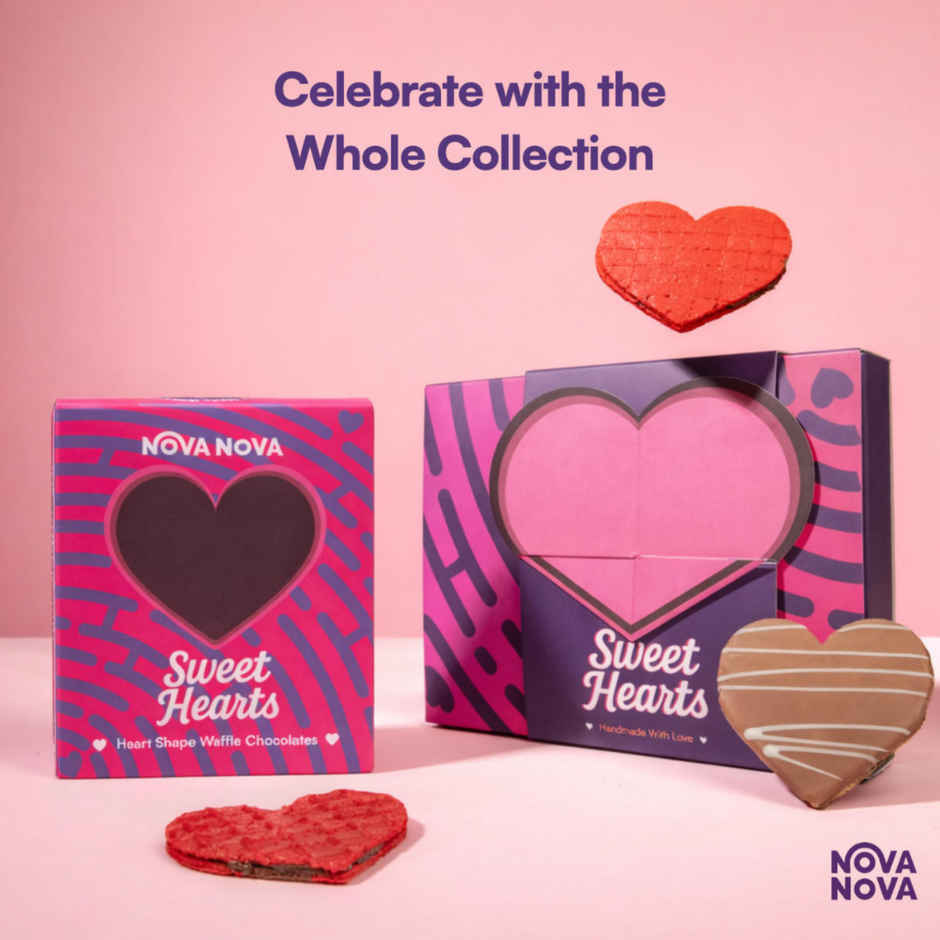 Nova Nova Heart Shaped Gift Box Waffle Cookies | Sweet Hearts