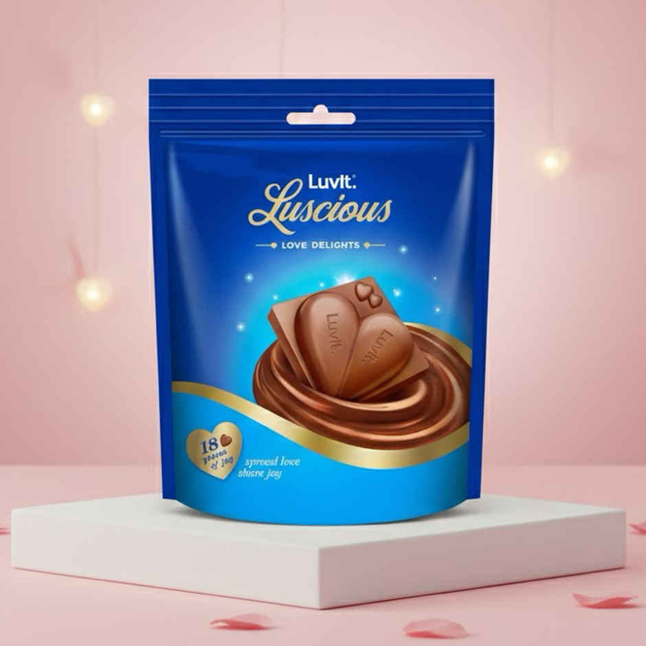 LuvIt Luscious Love Delights Milk Chocolate Bar