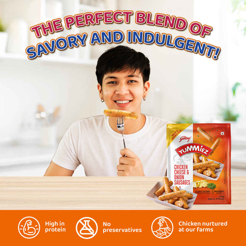 Yummiez Chicken Sausages | Cheese & Onion