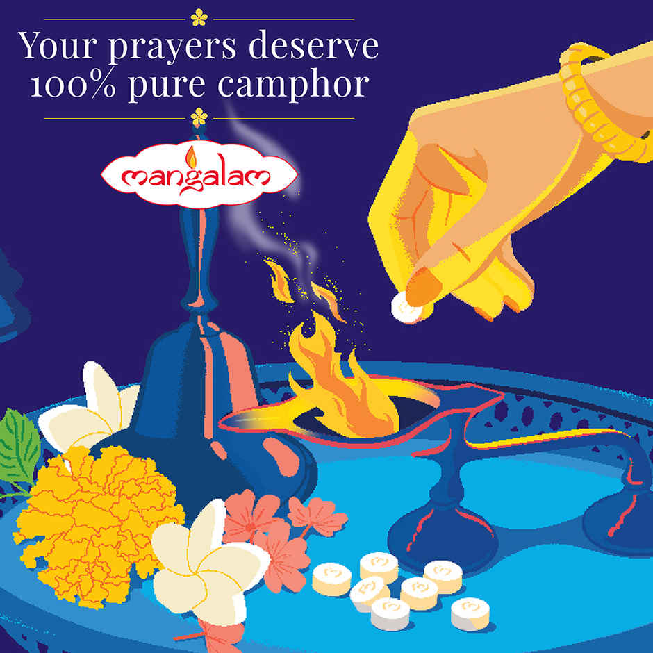 Mangalam Pure Camphor Tablet | Small Round
