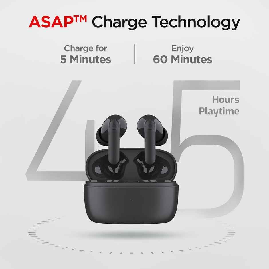 boAt Airdopes 138 Pro TWS Earbuds with 45H Playtime, ASAP Charge, 11 mm Drivers & ENx Tech - Active Black
