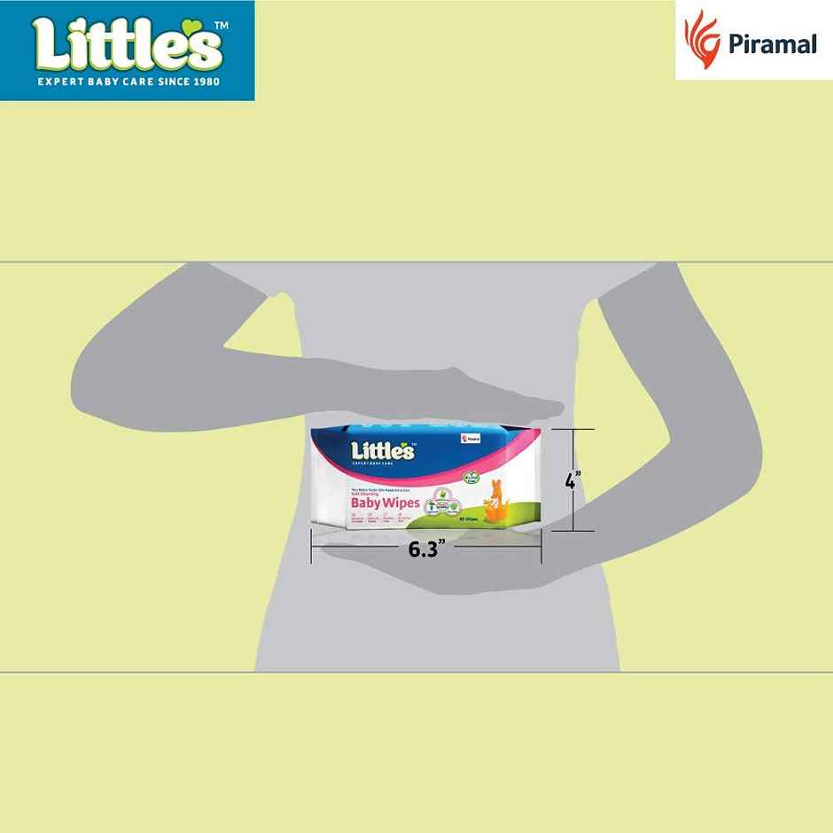Littles Expert Baby Care Soft Cleansing Baby Wipes with Lid|Extra Thick & Moist Wet Wipes for Babys