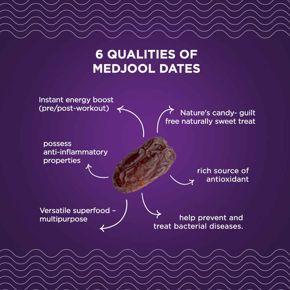 Nutty Gritties Jumbo Medjool Dates | High Fibre | Rich Caramel Taste