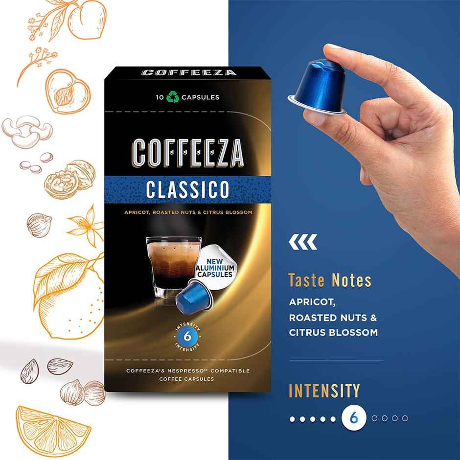 Coffeeza Classico Coffee capsules Box Of 1 | 10 Capsules