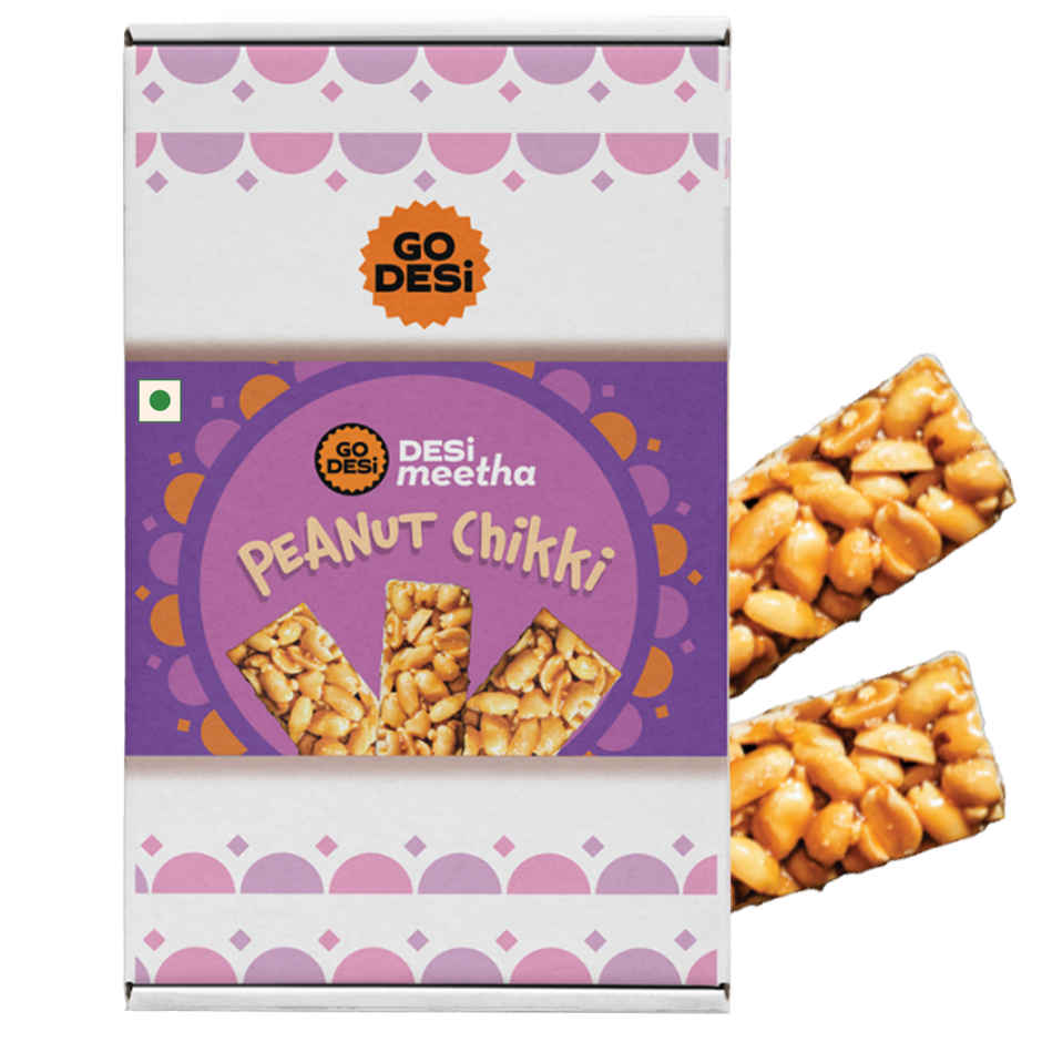 Peanut Chikki 30 Pcs, By GO DESi