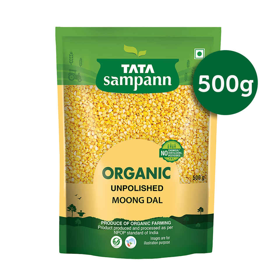 Tata Sampann Organic Unpolished Moong Dal
