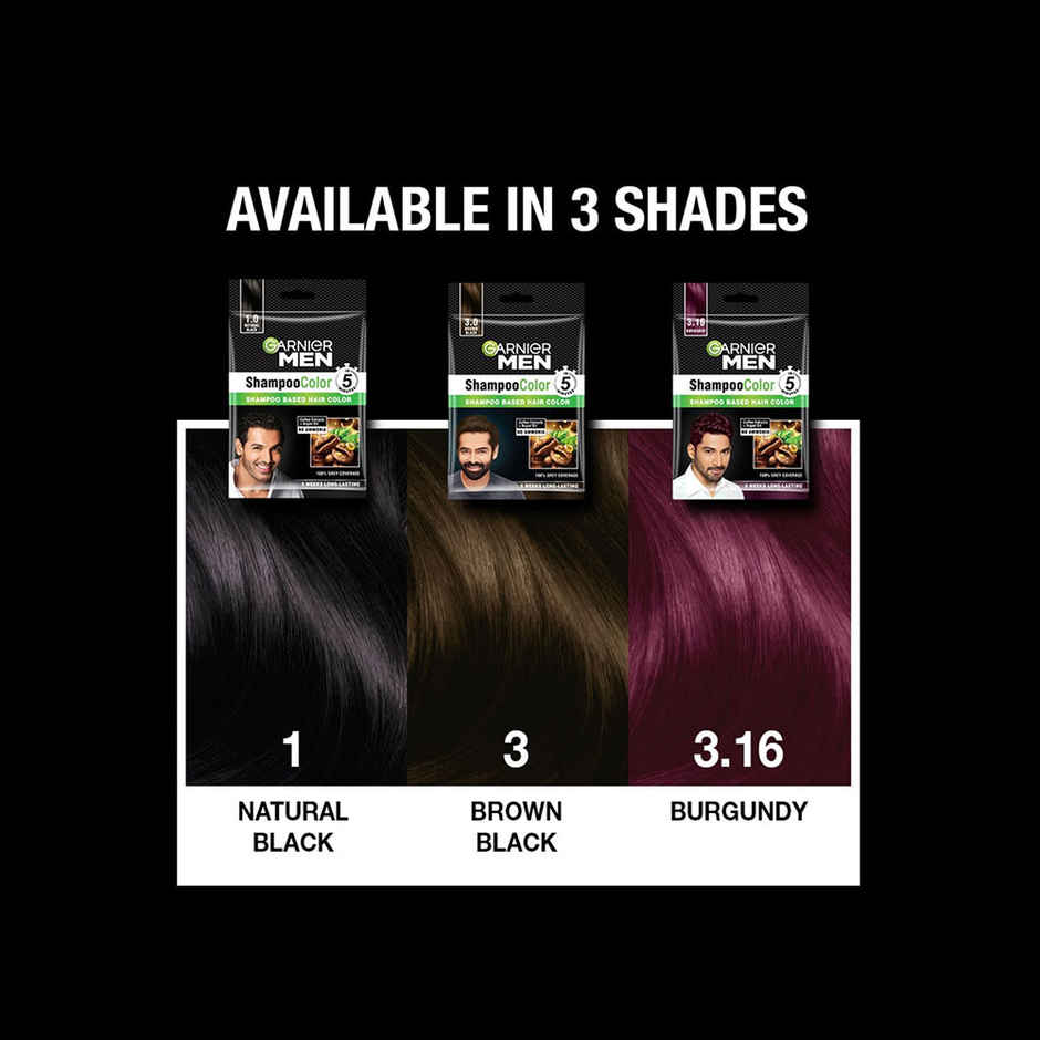 Garnier Men Shampoo Hair Color Shade | 3.16 Burgundy