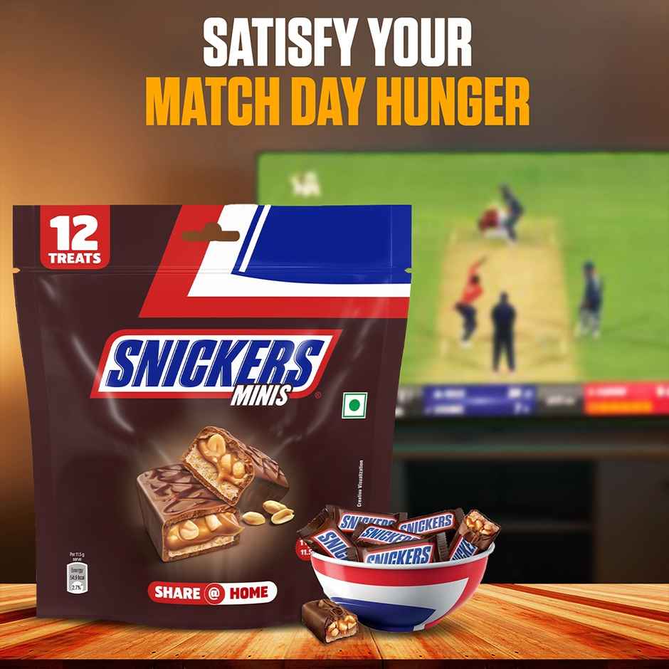 Snickers Nougat & Caramel Miniatures Filled Bar Chocolate Pack