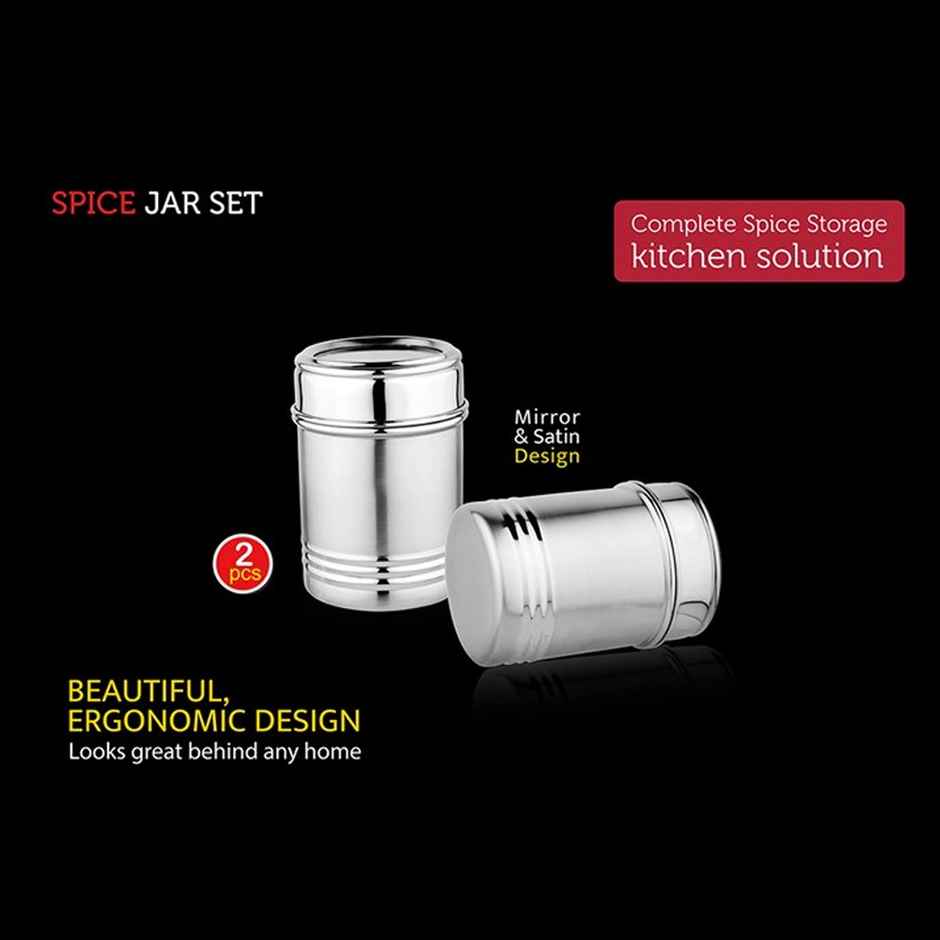 Vinayak Stainless Steel Stainless Steel Jar Set (2 Units)