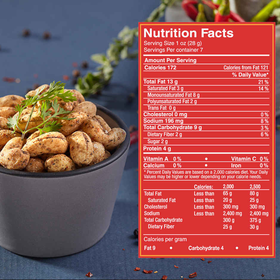 Cornitos Roasted Cashews | Pepper & Herbs