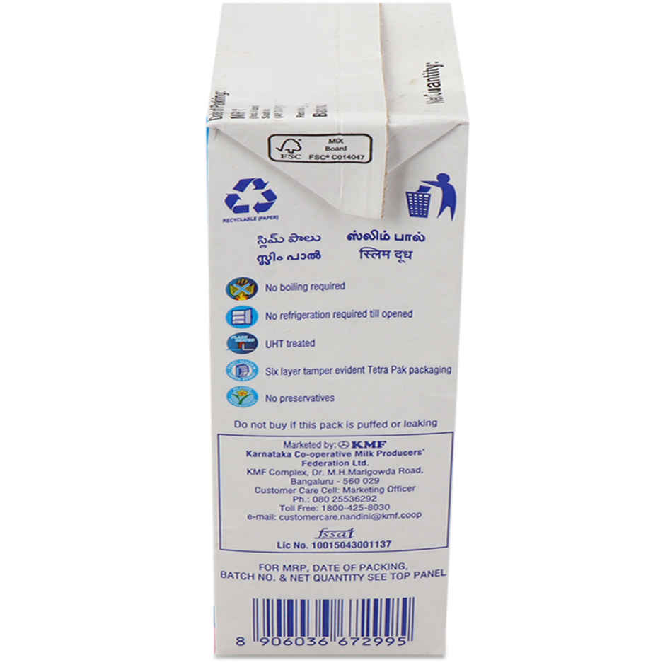 Nandini Goodlife Slim Skimmed Milk UHT (Tetra Pack Brik)