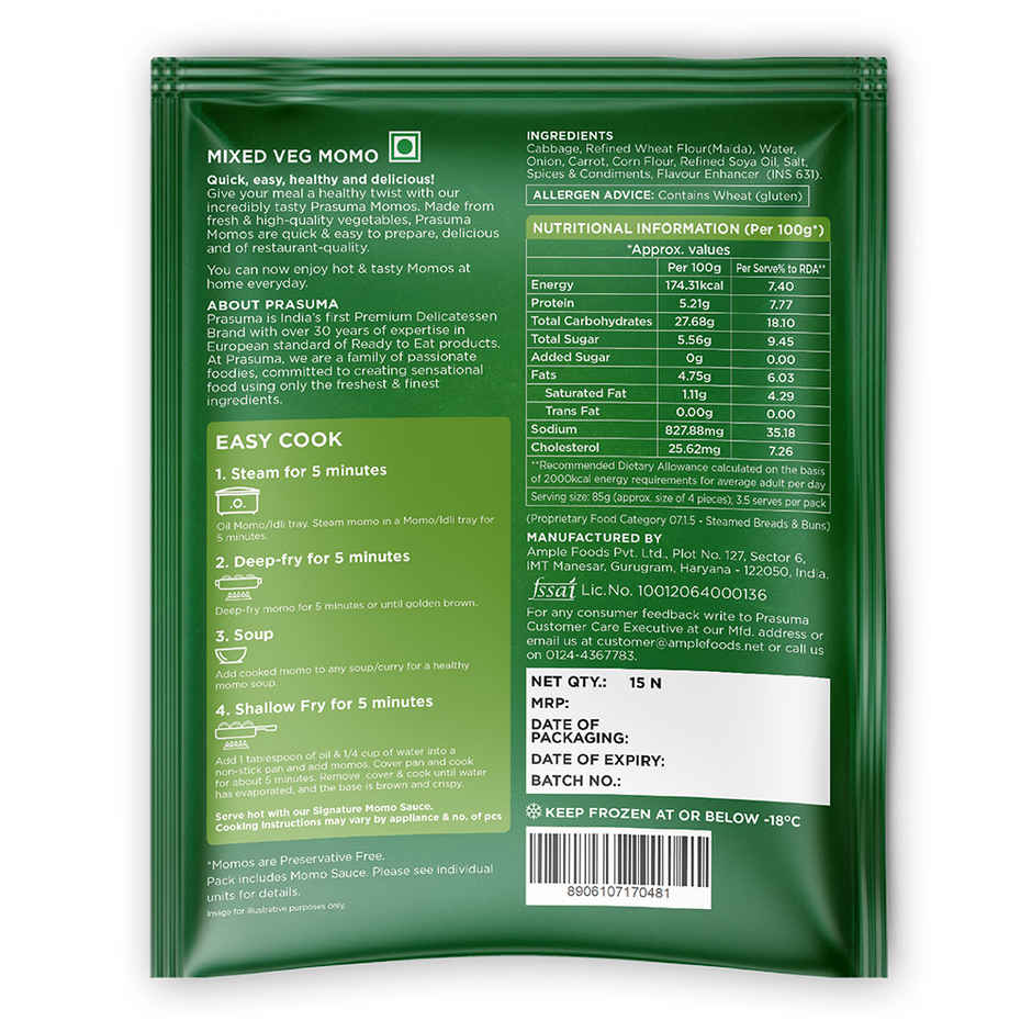 Prasuma Mixed Vegetable Momos