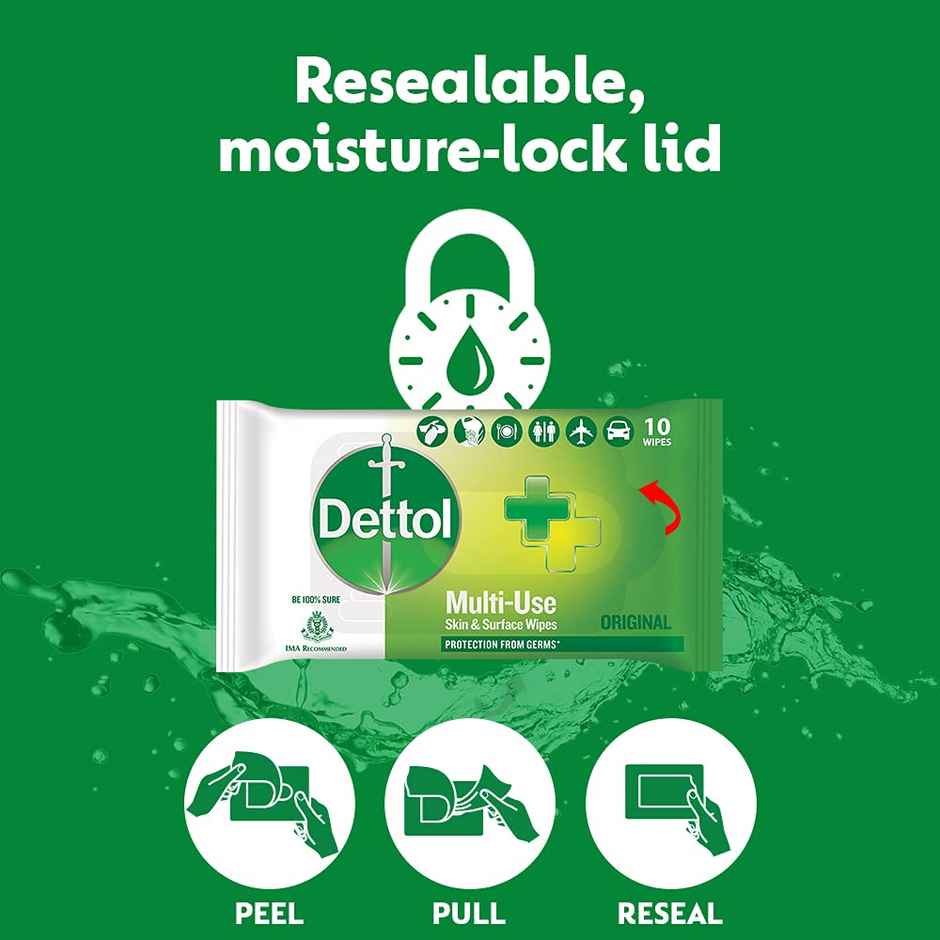 Dettol Multi-Use Skin and Surface Wet Wipe Combo