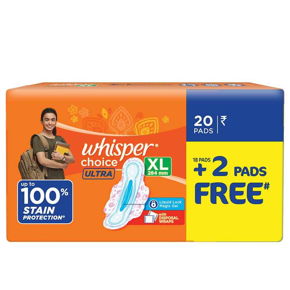 Whisper Choice Ultra Sanitary Pads - XL