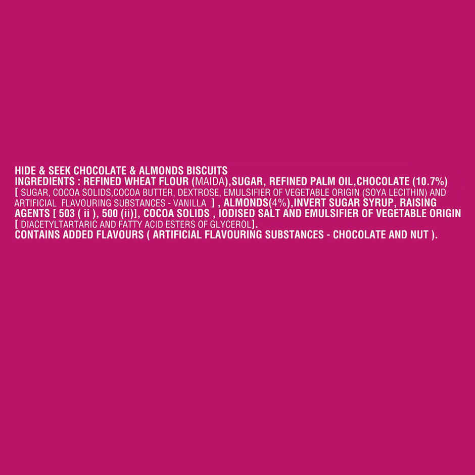 Parle Hide & Seek Almond and Chocolate Chip Flavoured Biscuits Combo