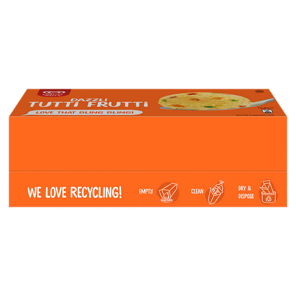 Kwality Wall's Frozen Dessert - Dazzli Tutti Frutti Tub