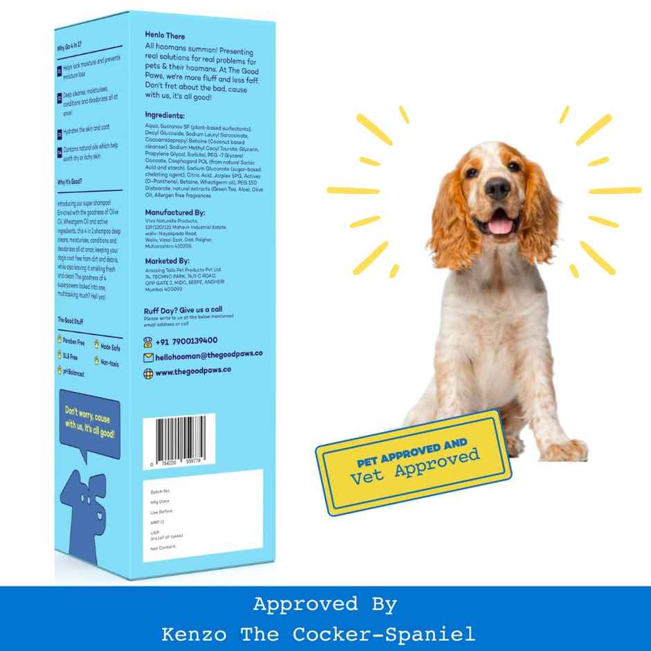 The Good Paws Awesome Pawsome 4 In 1 Shampoo