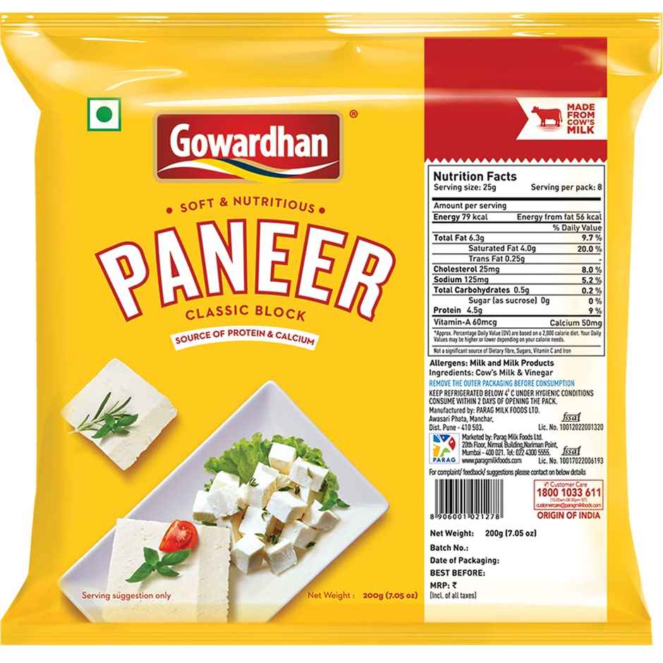 Gowardhan Fresh Paneer 