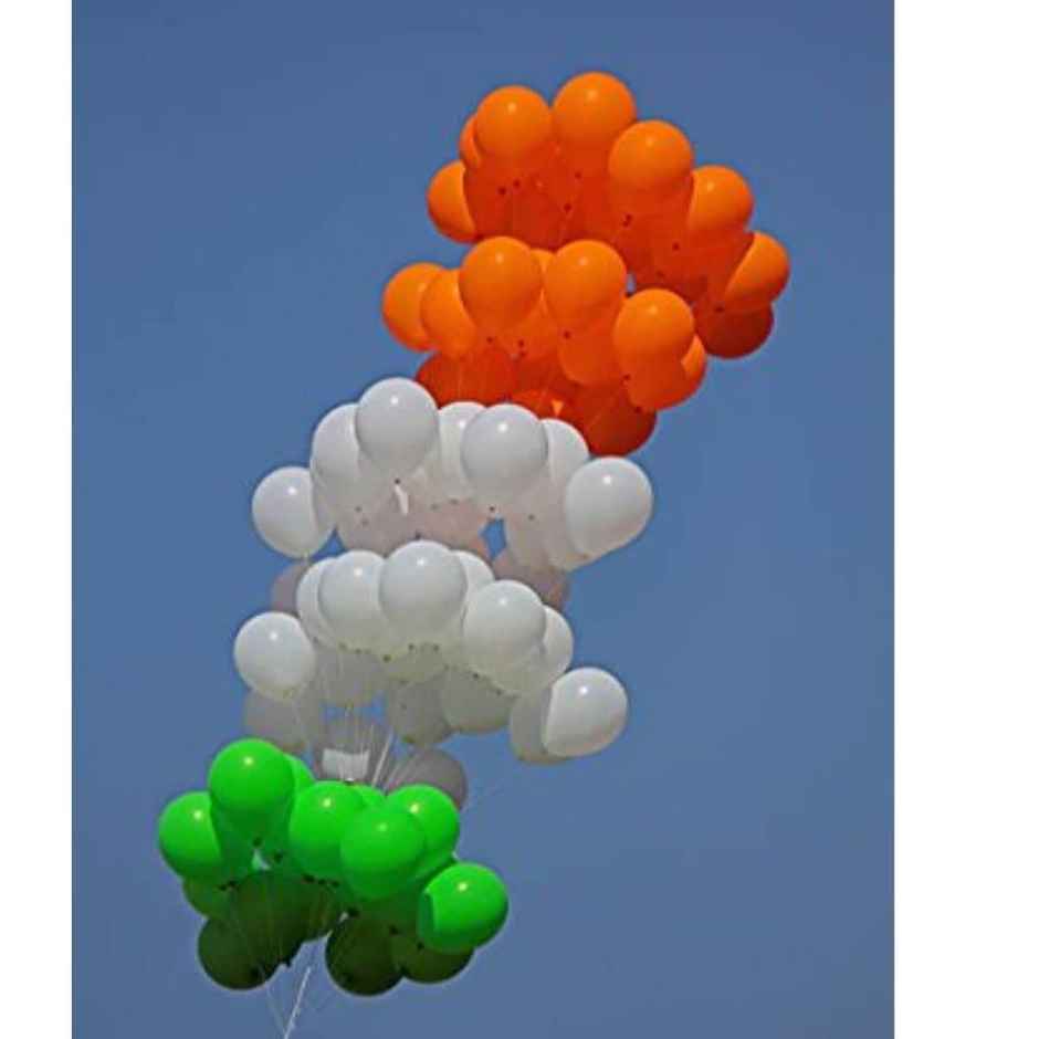 Balloon - Orange White & Green