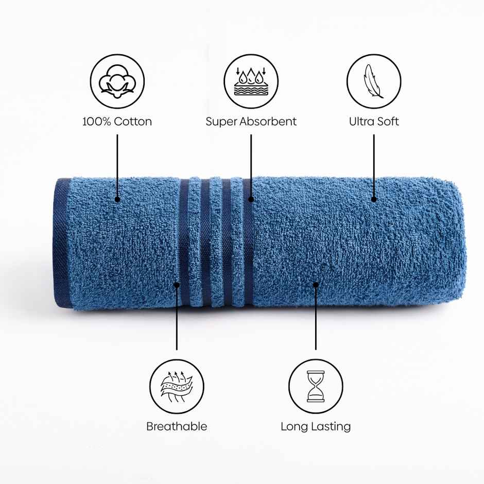 Haus & Kinder Bath Towel Oxford | Blue