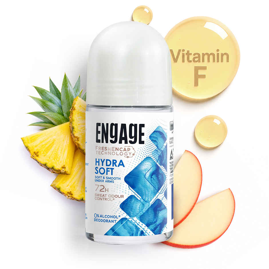 Engage Hydra Soft Underarm Roll-On Deo for Women | Soft and Smooth | 72hr Protection